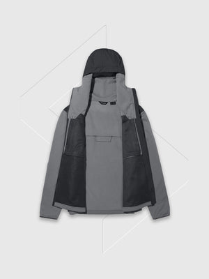 Berghaus Reacon Hooded Jacket Grey/Pinstripe from Saxumo.com