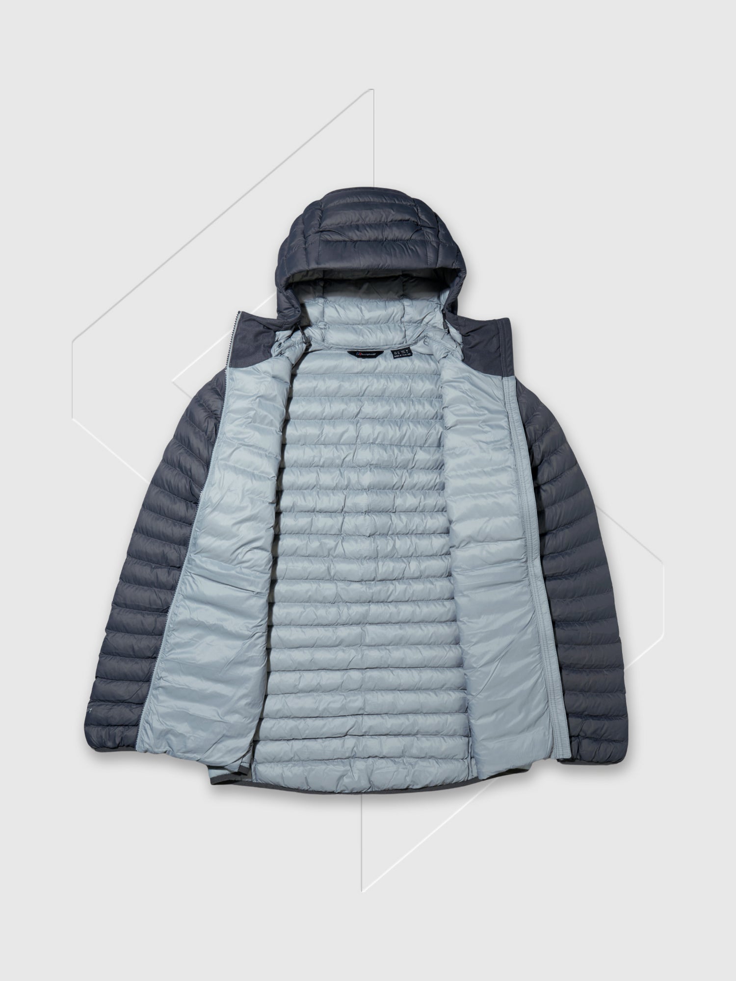 Berghaus Vaskye Hooded Full Zip Jacket Grey/Light Grey from Saxumo.com