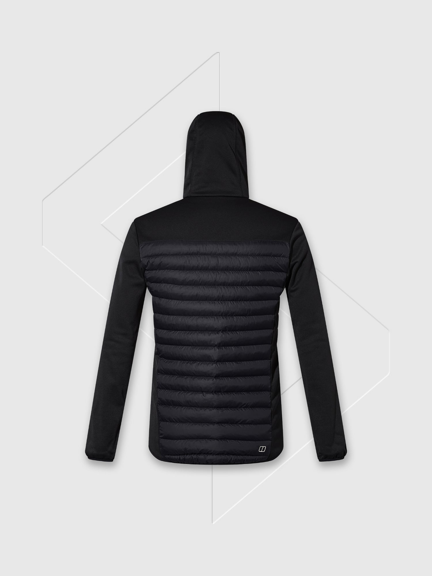 Berghaus Vaskye Hooded Hybrid Full Zip Jacket Black/Black from Saxumo.com
