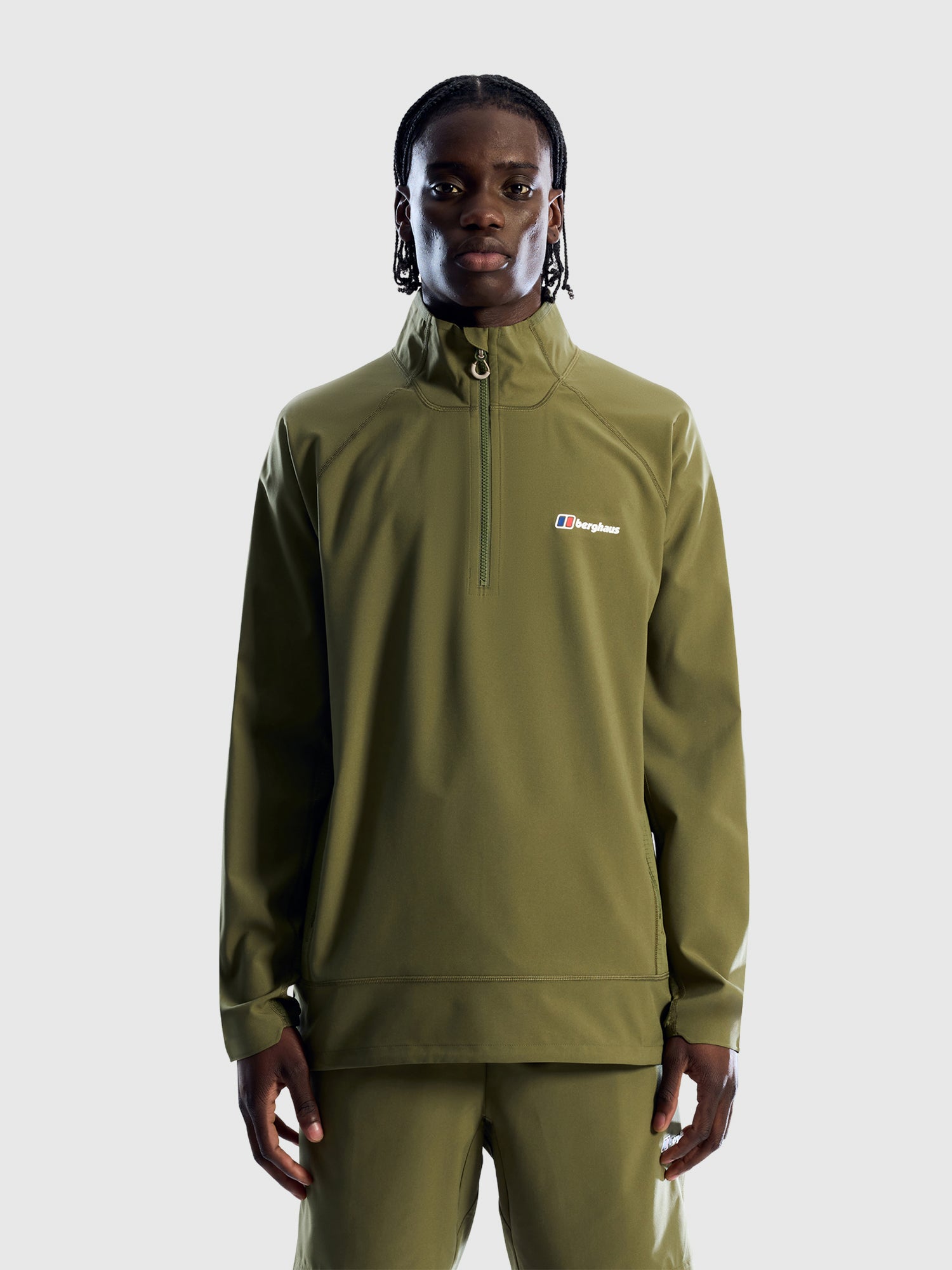 Berghaus Wavertree Half Zip Sweater Dark Green from Saxumo.com