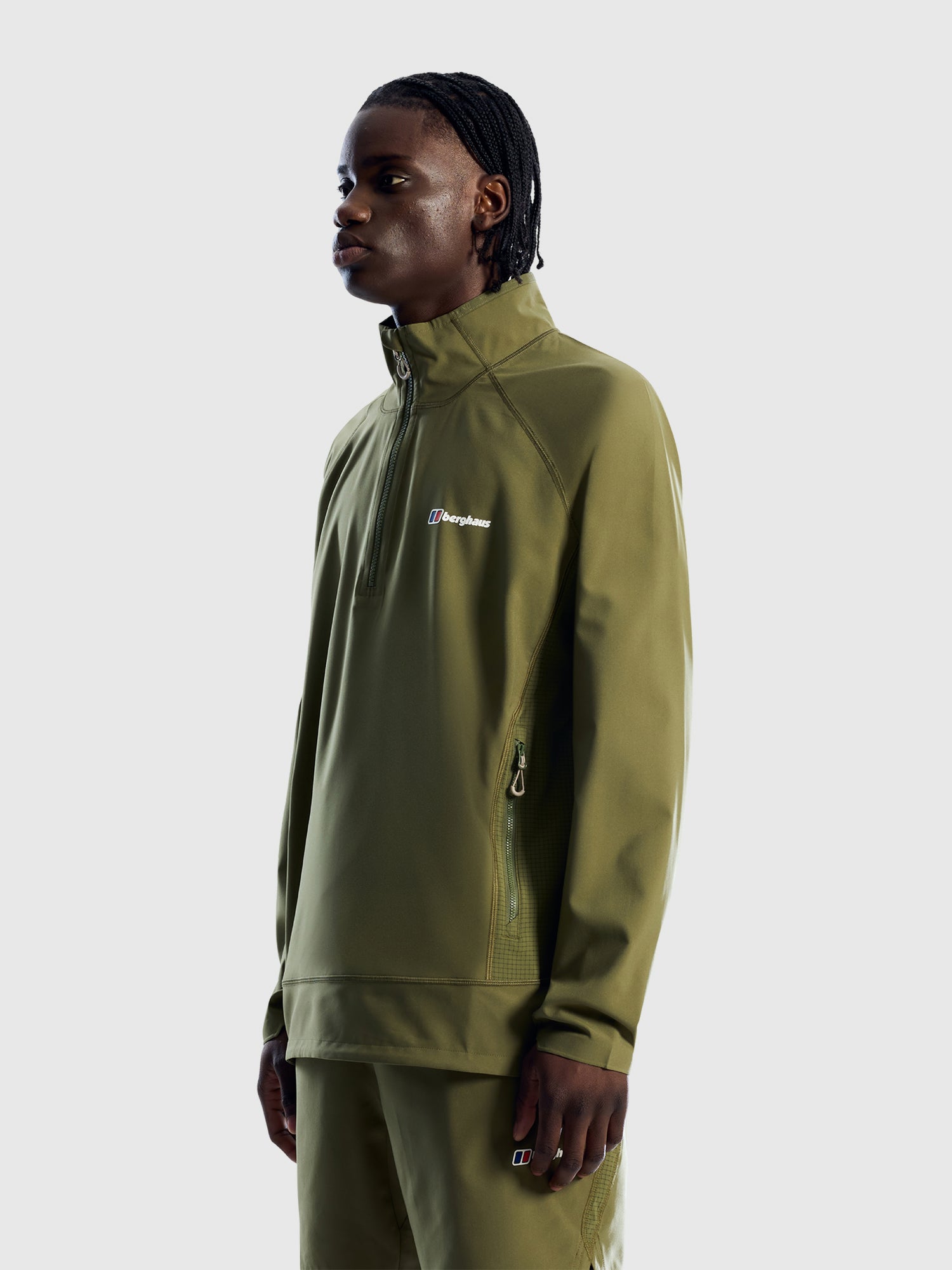 Berghaus Wavertree Half Zip Sweater Dark Green from Saxumo.com