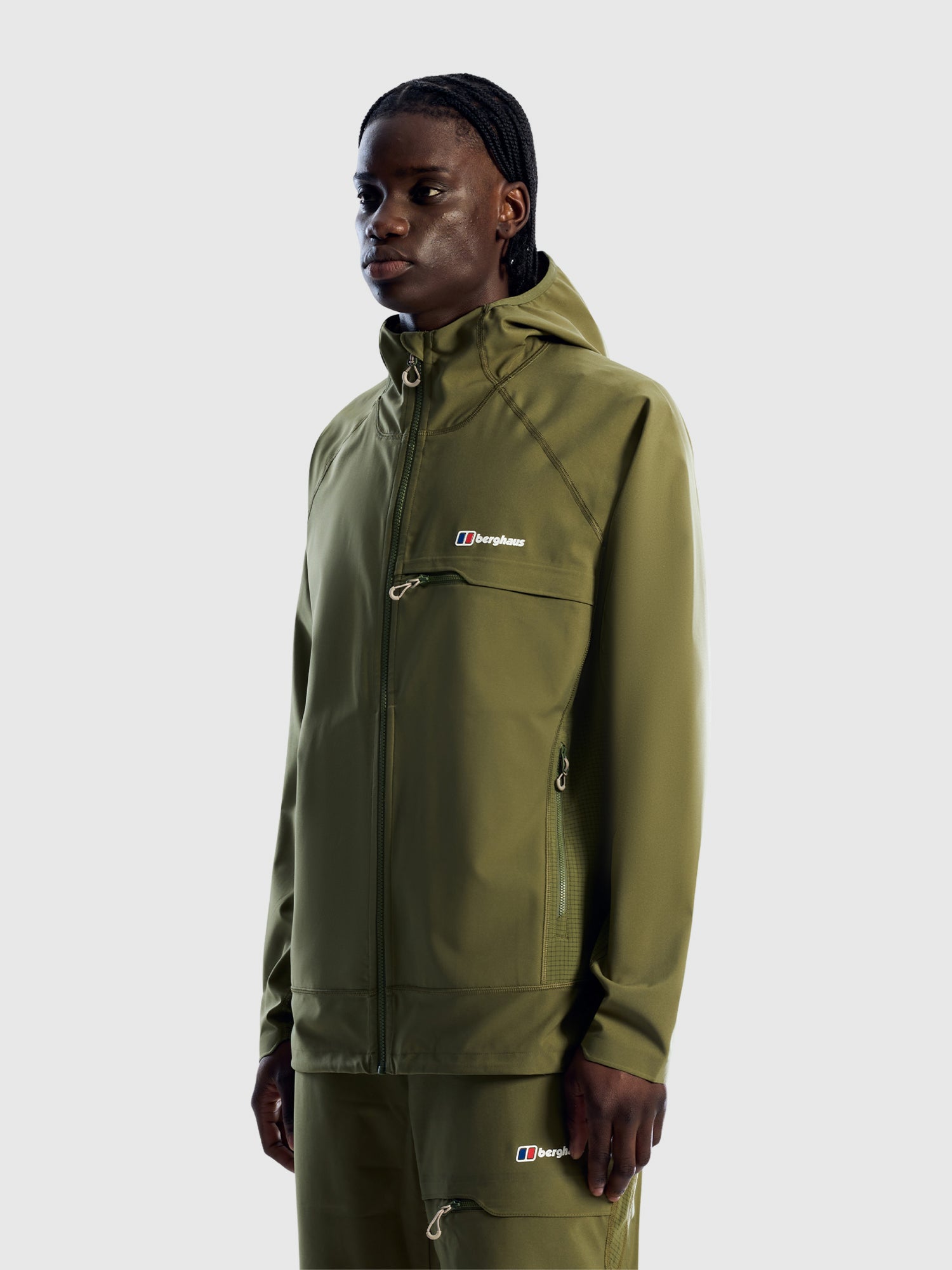 Berghaus Wavertree Hooded Jacket Khaki from Saxumo.com