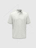 Callaway All-over large chev Printed Polo Bright White