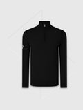Callaway Ribbed L' Zip Merino Sweater Black Onyx