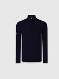 Callaway Ribbed L' Zip Merino Sweater Dark Navy