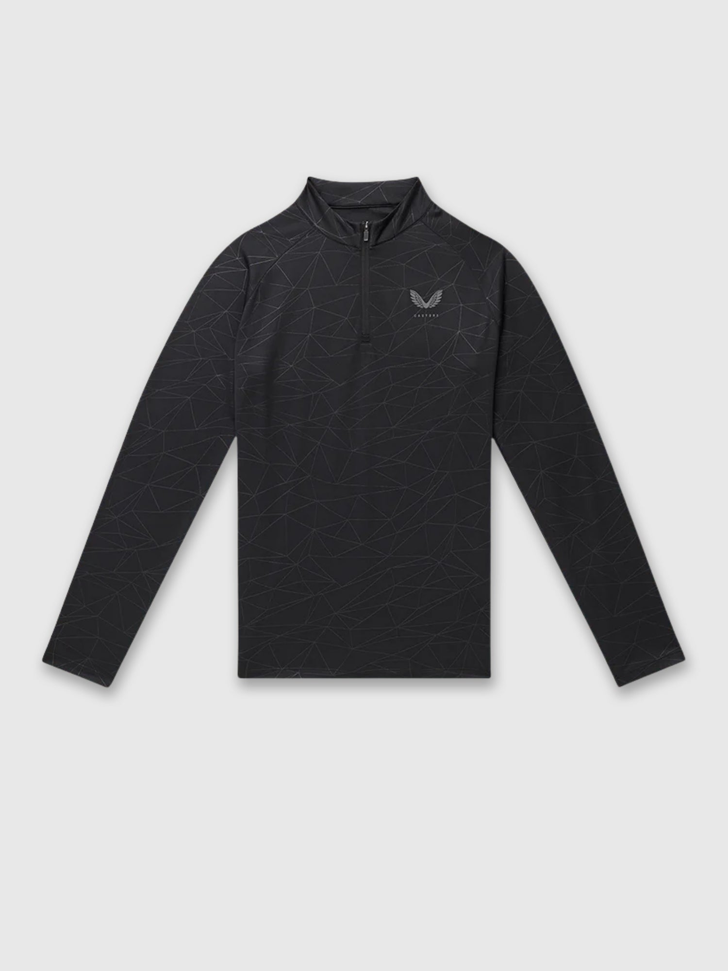 Castore Adapt Training Half Zip Top Black/Gun Metal Grey from Saxumo.com