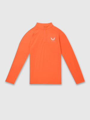 Castore Adapt Training Half Zip Top Bright Orange/Mid Grey from Saxumo.com
