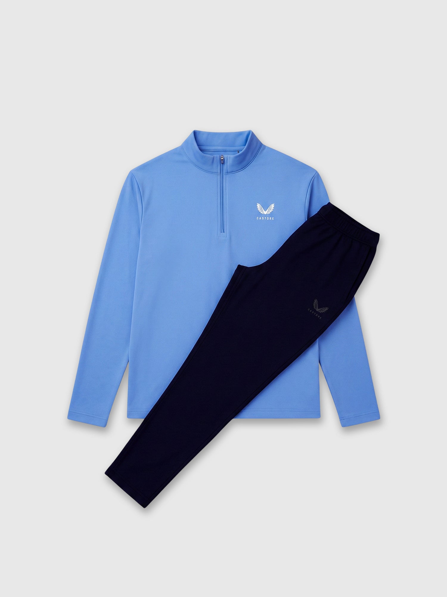 Castore Adapt Training Half Zip Top/Pant Set Cool Blue/Black from Saxumo.com