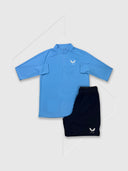 Castore Adapt Training Half Zip Top/Short Set Cool Blue/Navy from Saxumo.com