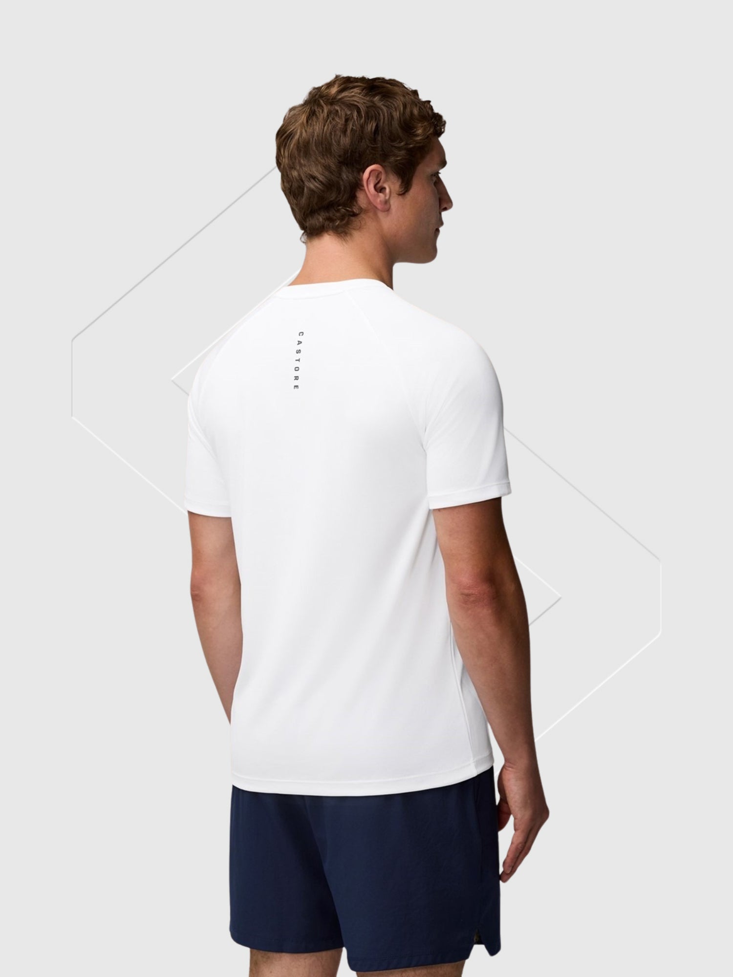 Castore Adapt Training T-Shirt White/Midnight Navy from Saxumo.com