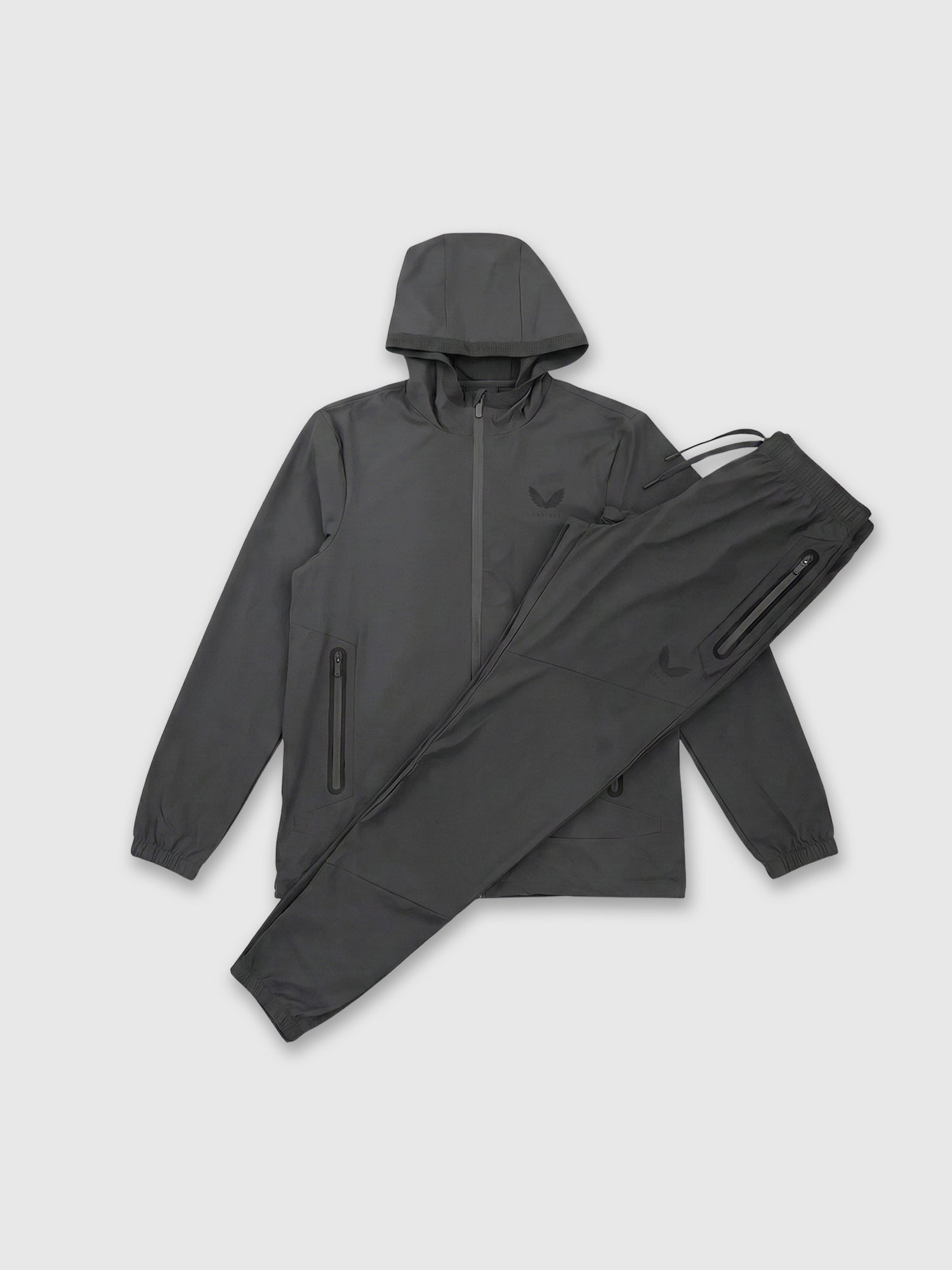 Castore Flex Lightweight Tracksuit Set Gunmetal/Black from Saxumo.com