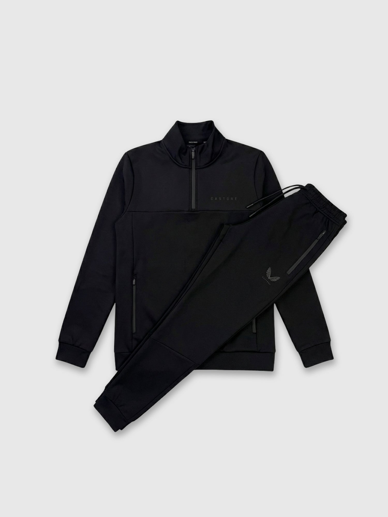Castore Scuba Half Zip/Joggers Tracksuit Set Black from Saxumo.com