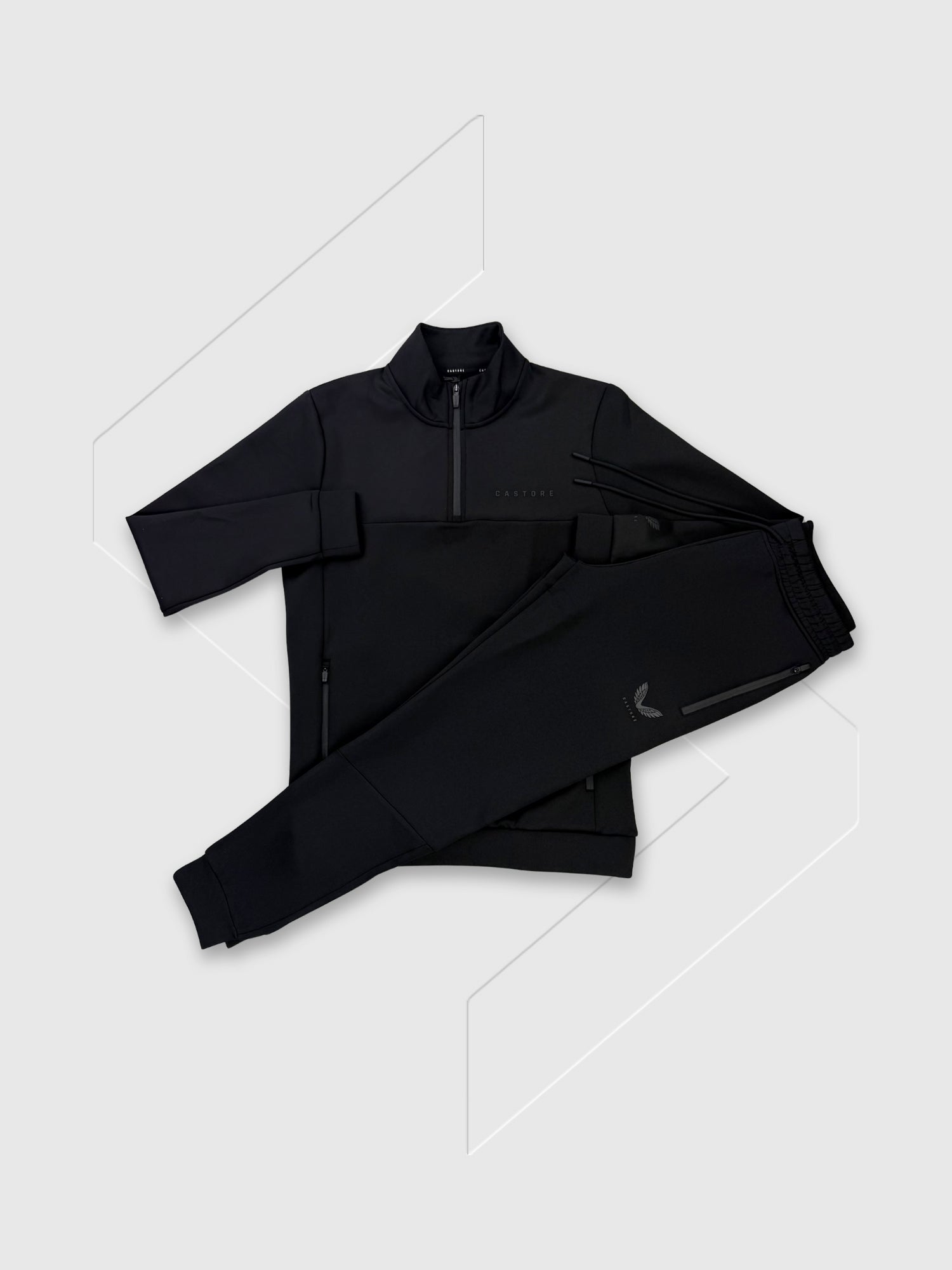 Castore Scuba Half Zip/Joggers Set Black from Saxumo.com