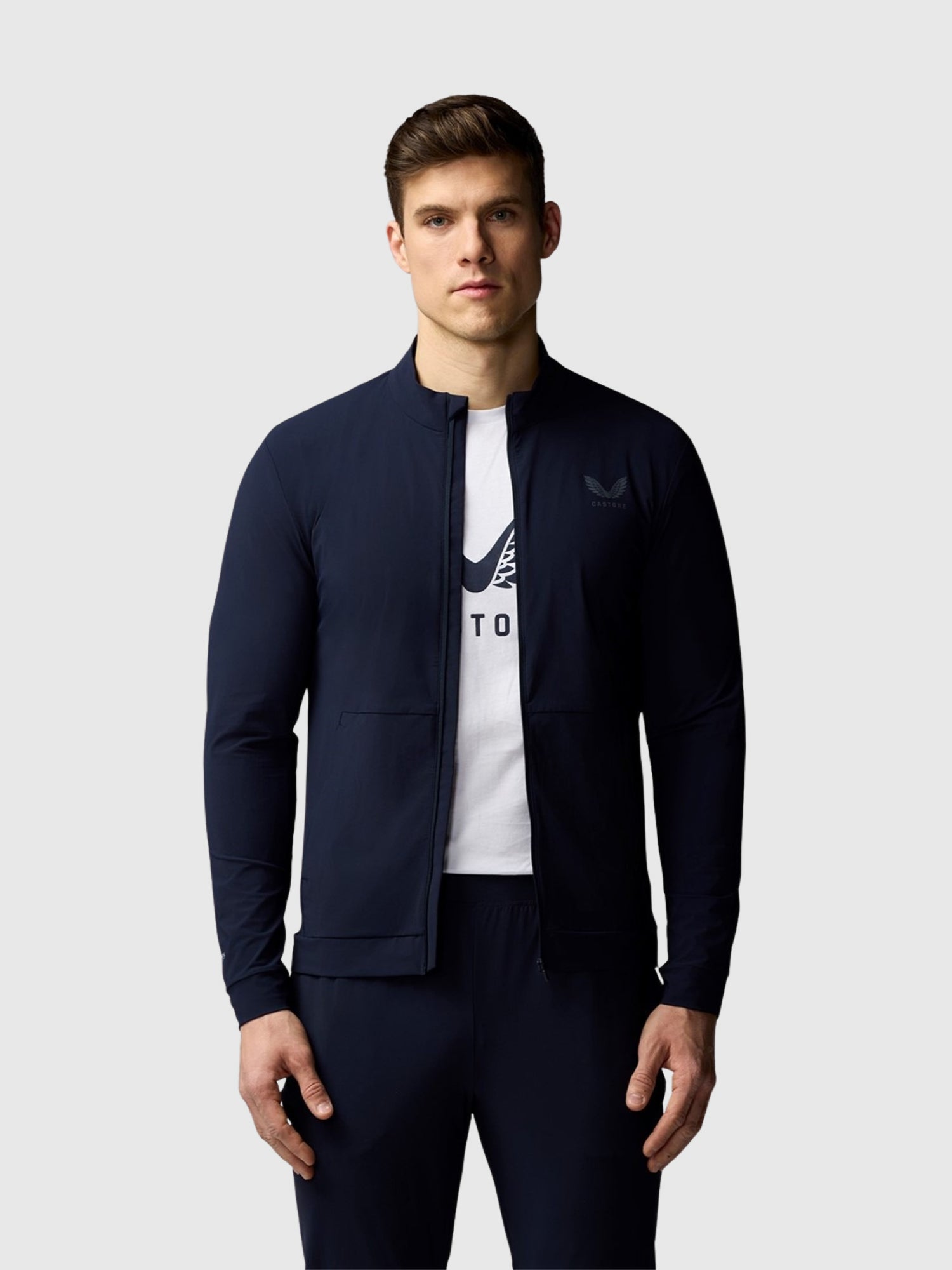 Castore Tech Training Jacket Navy/Pewter from Saxumo.com