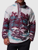 Columbia Helvetia II Printed Half Snap Fleece Rich Wine from Saxumo.com