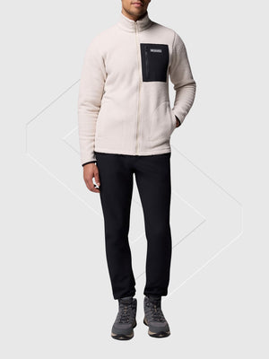 Columbia Jasper Ridge Pebbled Full Zip Fleece Stone/Black from Saxumo.com