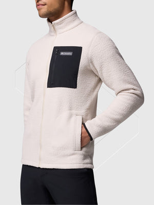 Columbia Jasper Ridge Pebbled Full Zip Fleece Stone/Black from Saxumo.com