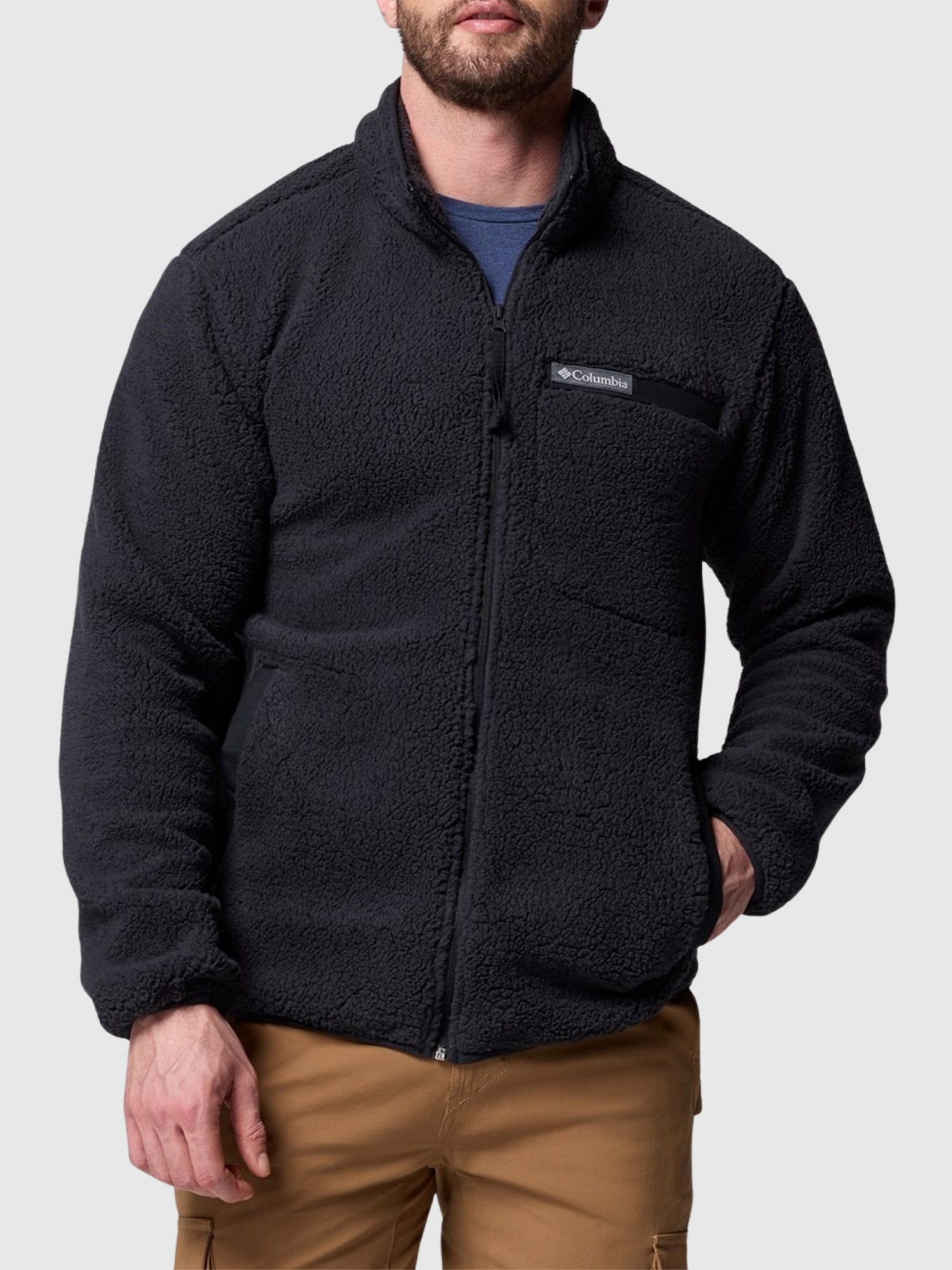 Columbia Rugged Ridge High Pile Full Zip Black from Saxumo.com