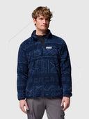 Columbia Rugged Ridge High Pile Half Zip Navy from Saxumo.com