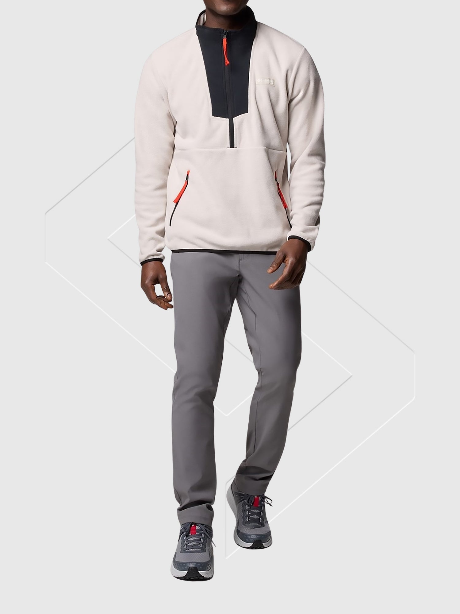 Columbia Sequoia Grove Half Zip Fleece Stone/Black from Saxumo.com