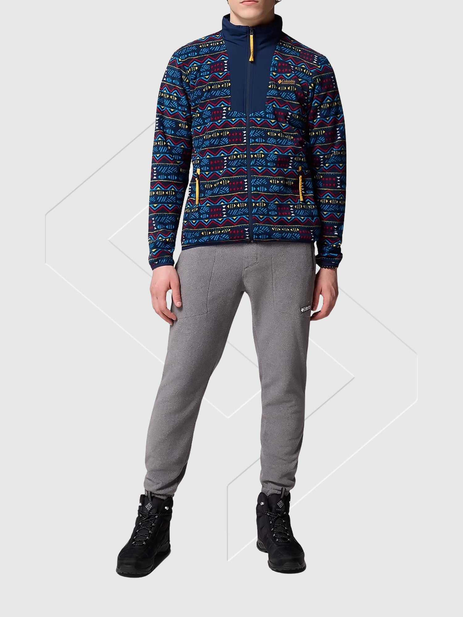 Columbia Sequoia Grove Printed Full Zip Navy Blue from Saxumo.com