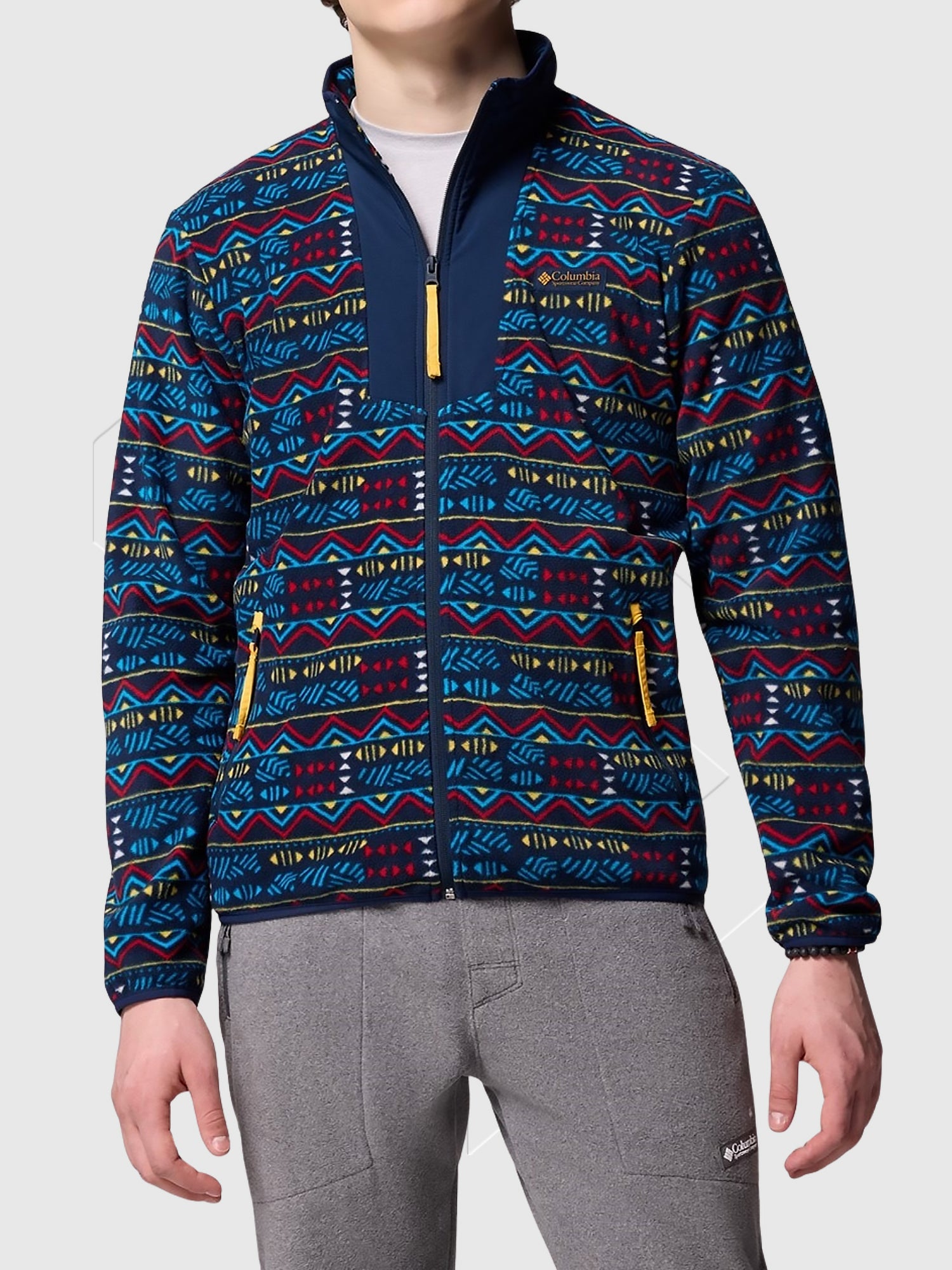 Columbia Sequoia Grove Printed Full Zip Navy Blue from Saxumo.com