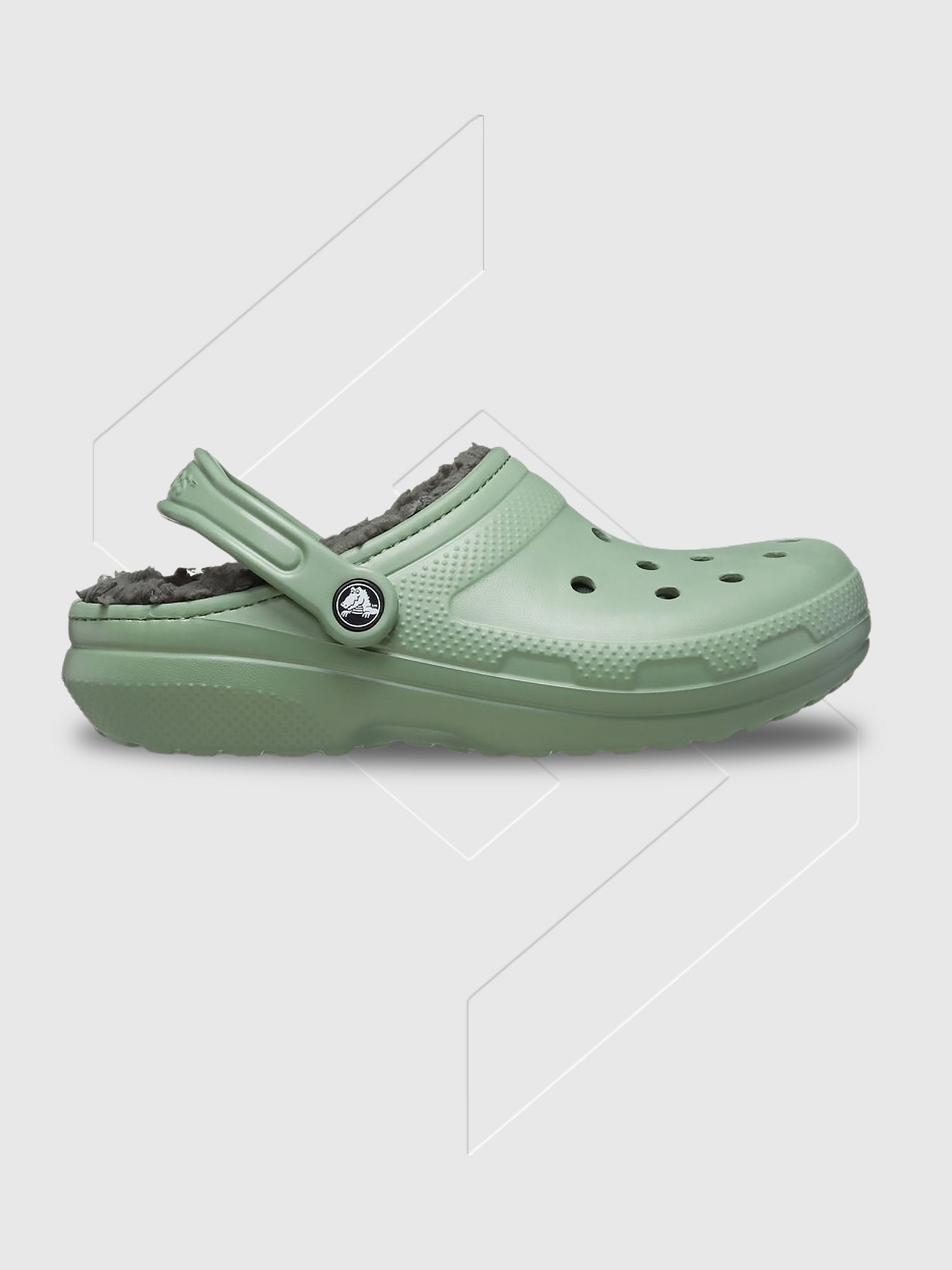 Crocs Classic Lined Synthetic Clogs Moss/Multi from Saxumo.com