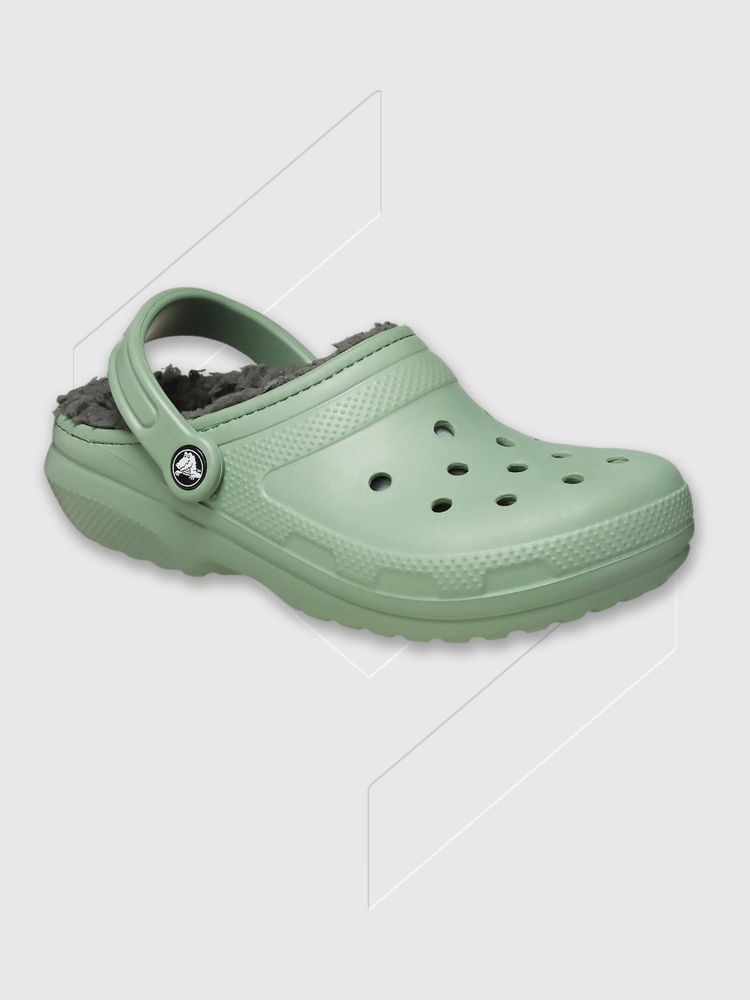 Crocs Classic Lined Synthetic Clogs Moss/Multi from Saxumo.com