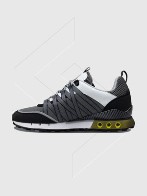 Cruyff Fearia Hex-Tech Montserrat White/Fluo Yellow Trainer from Saxumo