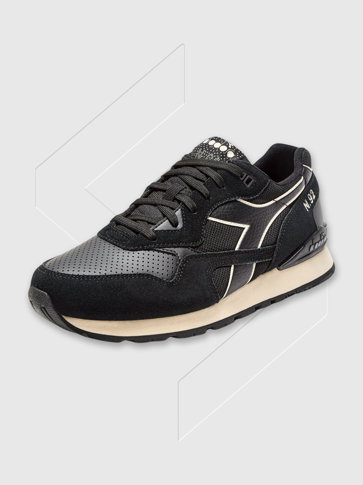 Diadora N.92 Advance Trainers Black/Black from Saxumo.com