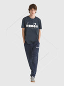 Diadora Pants Logo Blue Denim from Saxumo.com