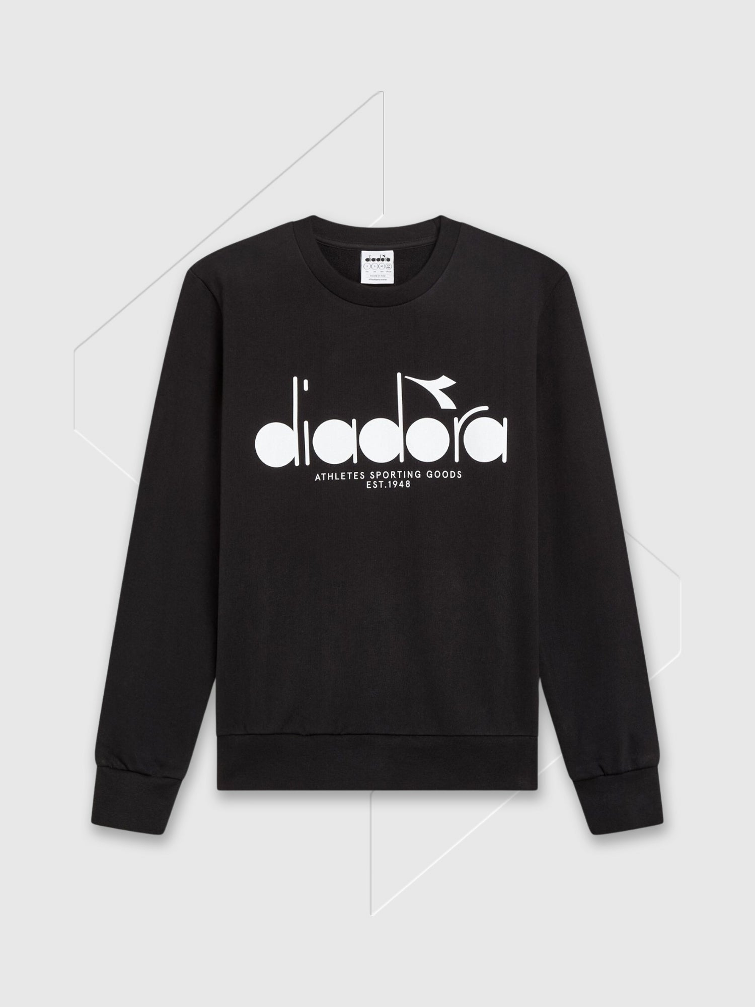 Diadora Sweatshirt Crew Logo Black from Saxumo.com
