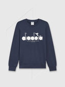 Diadora Sweatshirt Crew Logo Blue Denim