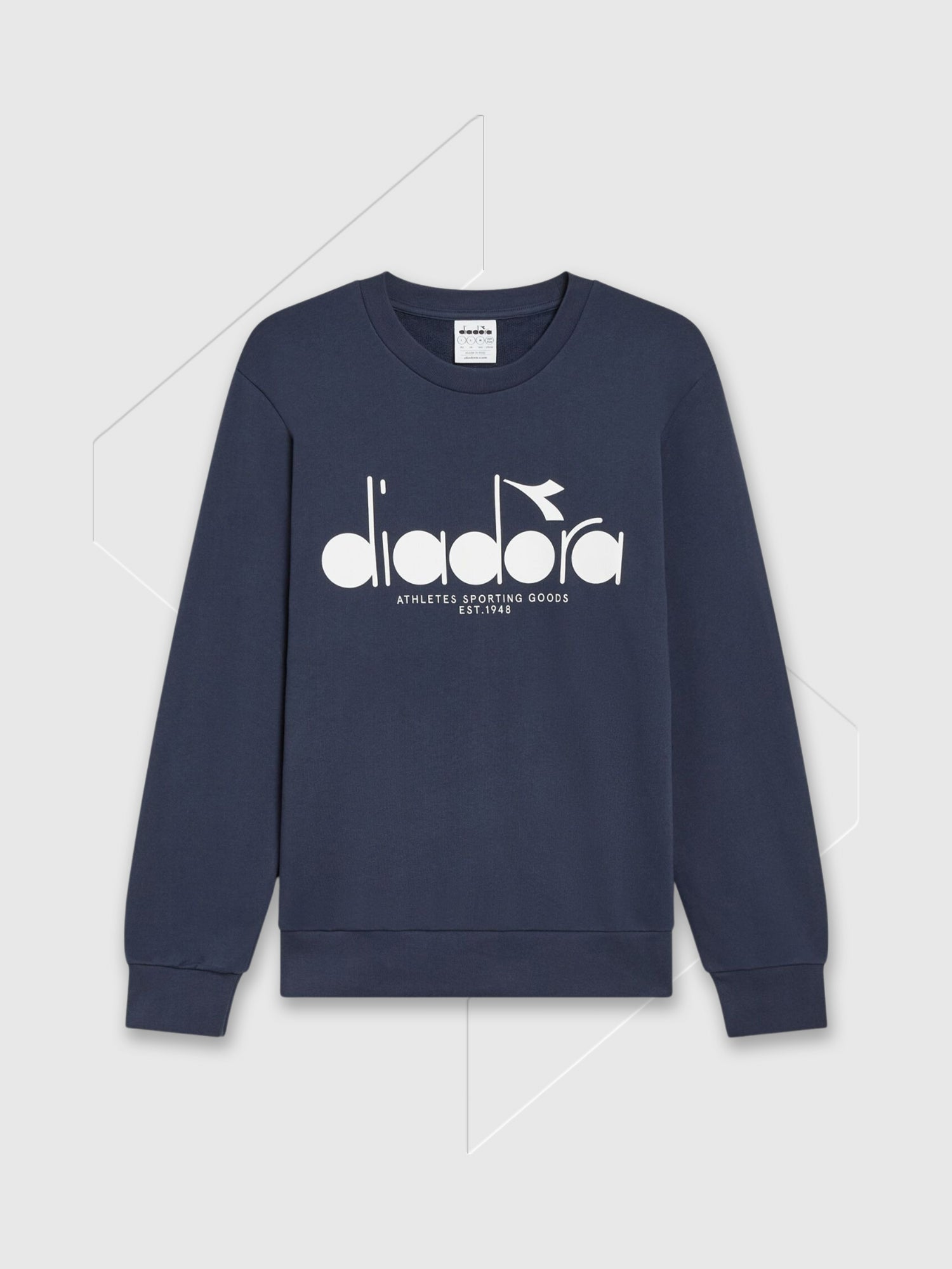 Diadora Sweatshirt Crew Logo Blue Denim from Saxumo.com