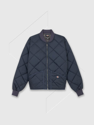 Dickies Diamond Quilted Nylon Jacket Dark Navy from Saxumo.com