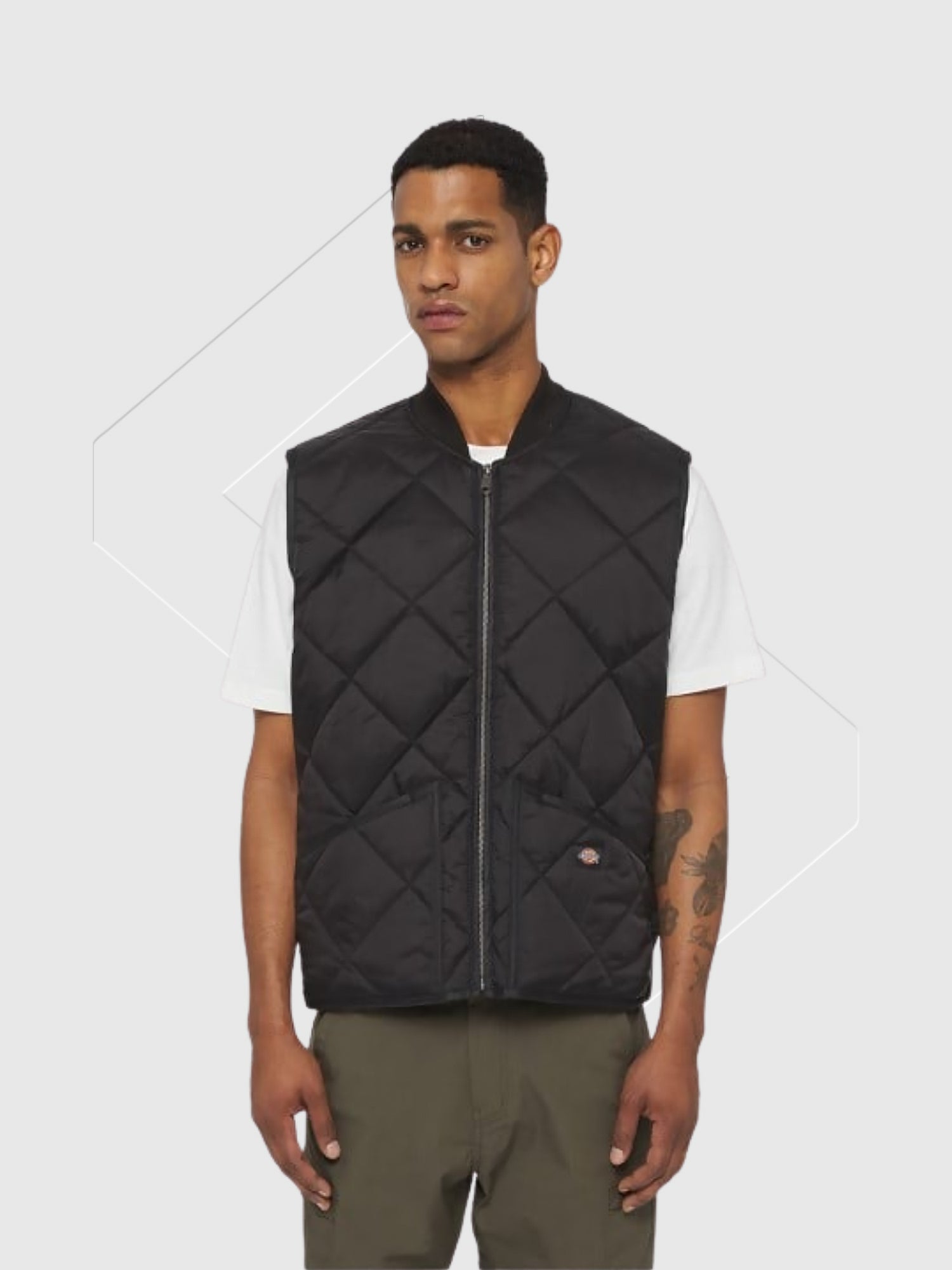 Dickies Diamond Quilted Vest Black from Saxumo.com