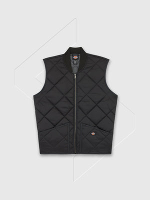 Dickies Diamond Quilted Vest Black from Saxumo.com