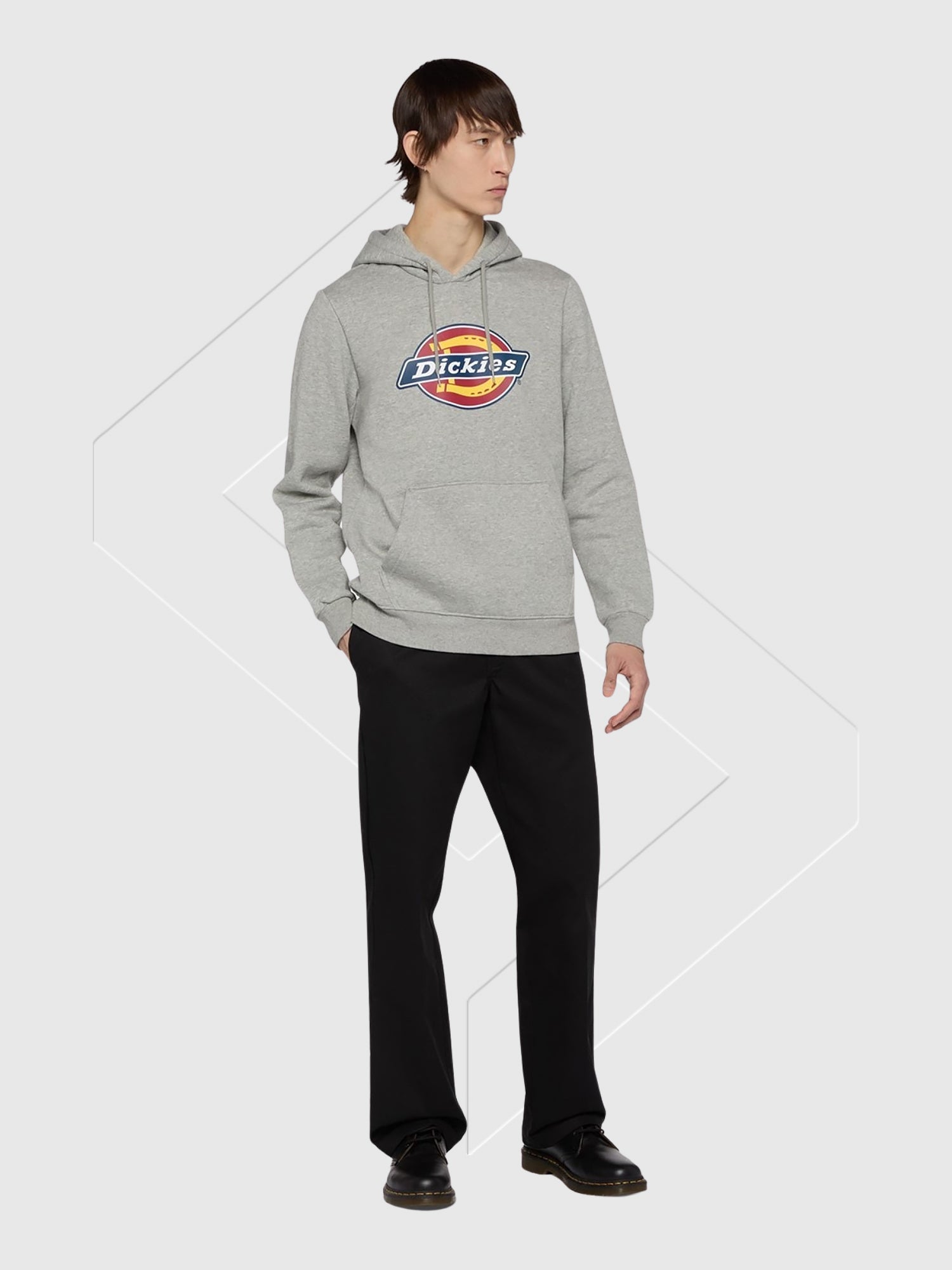 Dickies Icon Logo Hoodie Grey Melange from Saxumo.com