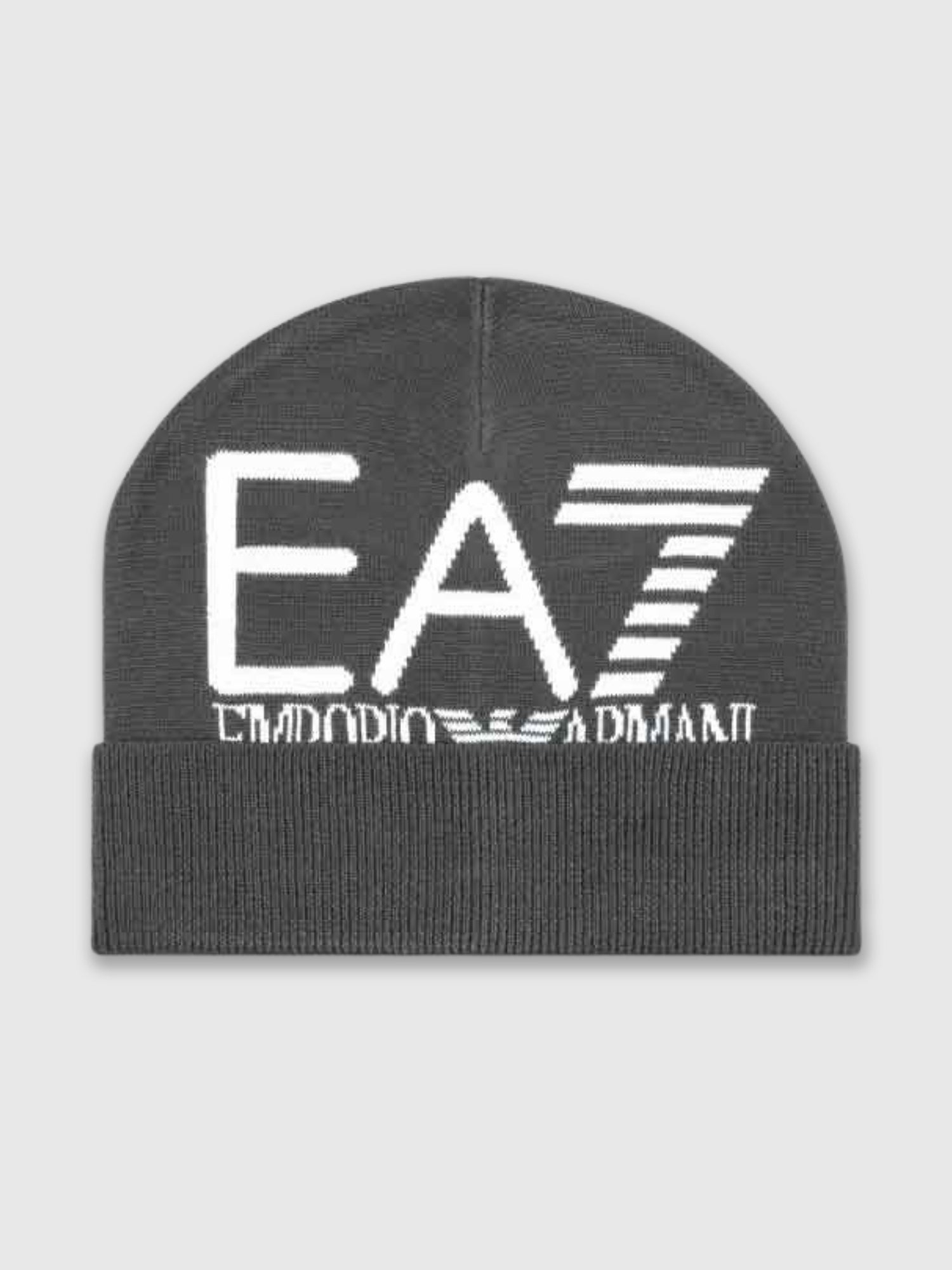 EA7 Emporio Armani Beanie Hat Grey/White from Saxumo.com