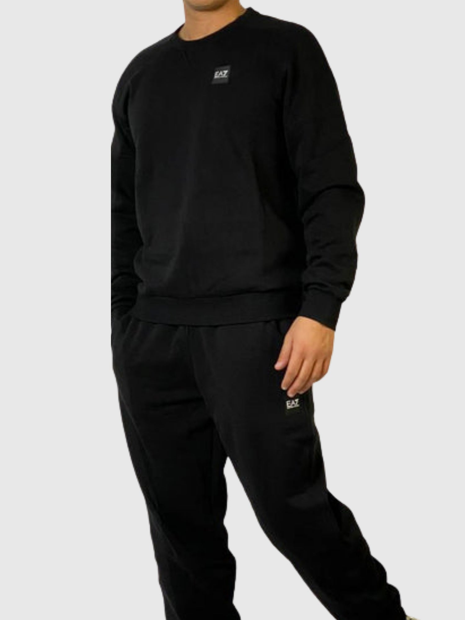 EA7 Emporio Armani Box Logo Tracksuit Black from Saxumo.com