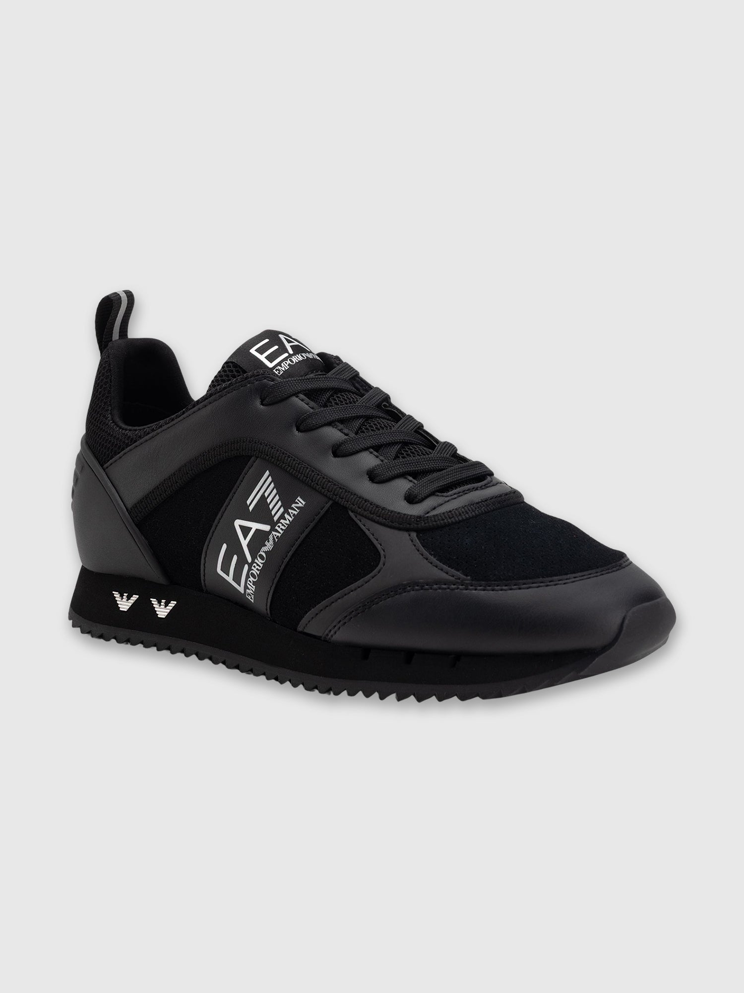 EA7 Emporio Armani Sport Logo Trainers Black/White from Saxumo.com