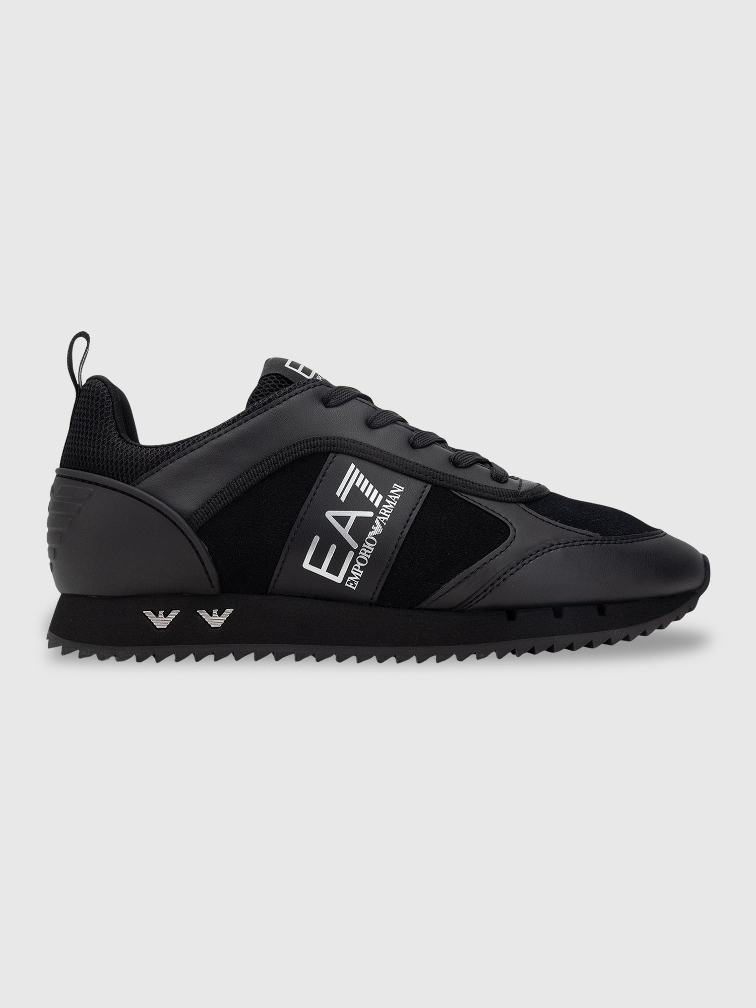 EA7 Emporio Armani Sport Logo Trainers Black/White from Saxumo.com