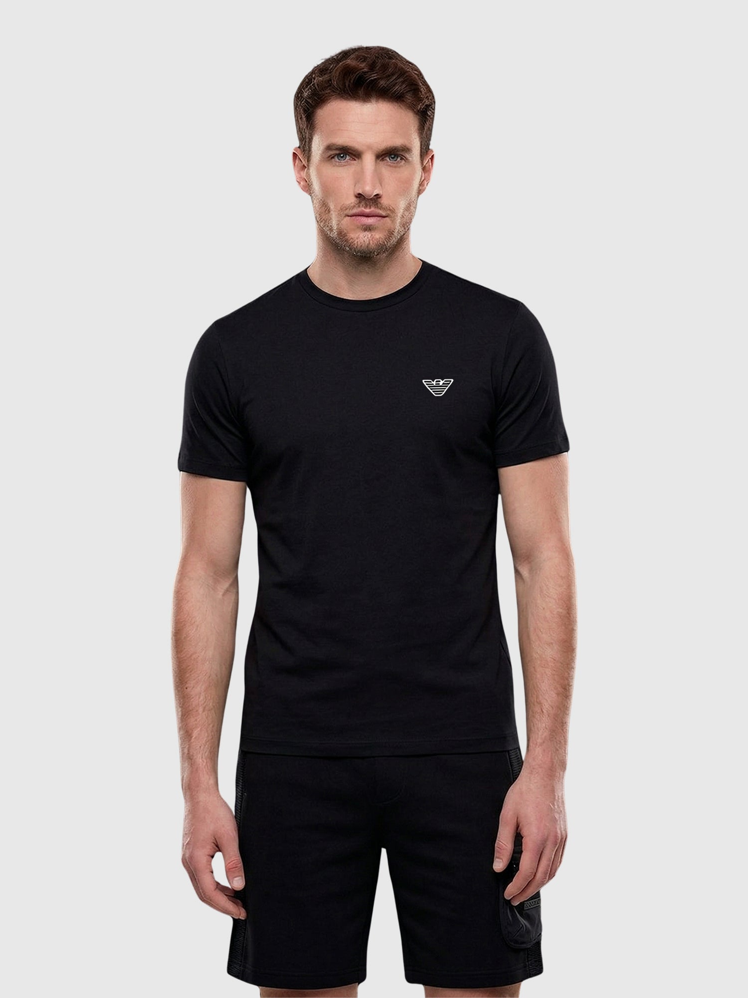 EA7 Emporio Armani  Crew Neck T-shirt Black from Saxumo.com