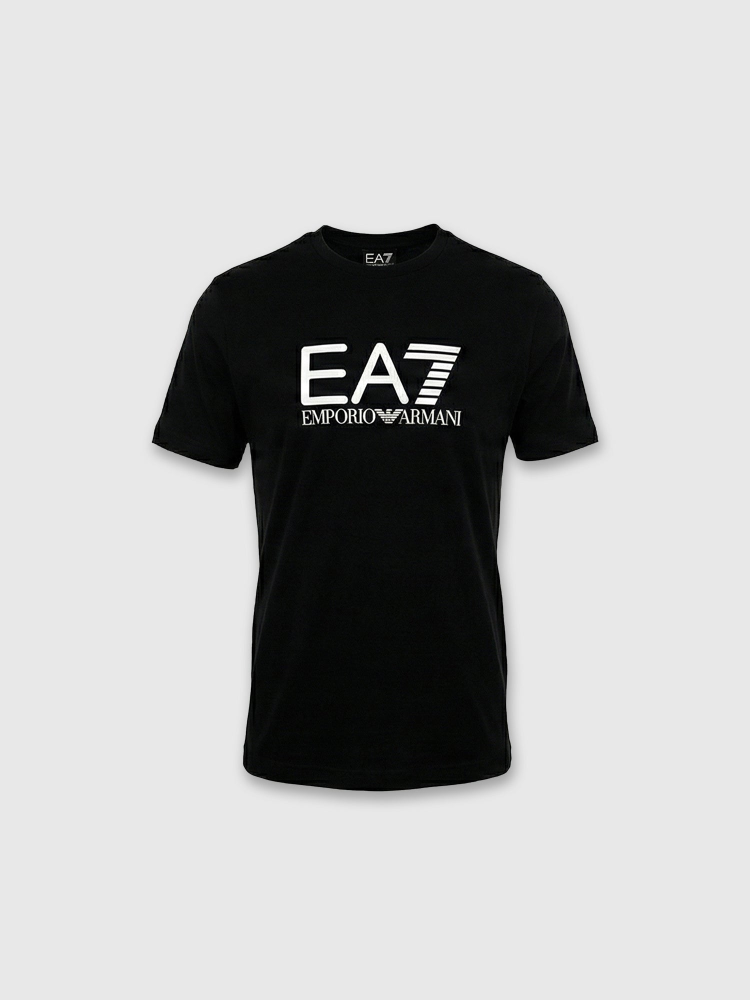 EA7 Emporio Armani Logo Print T-Shirt Black/White from Saxumo.com