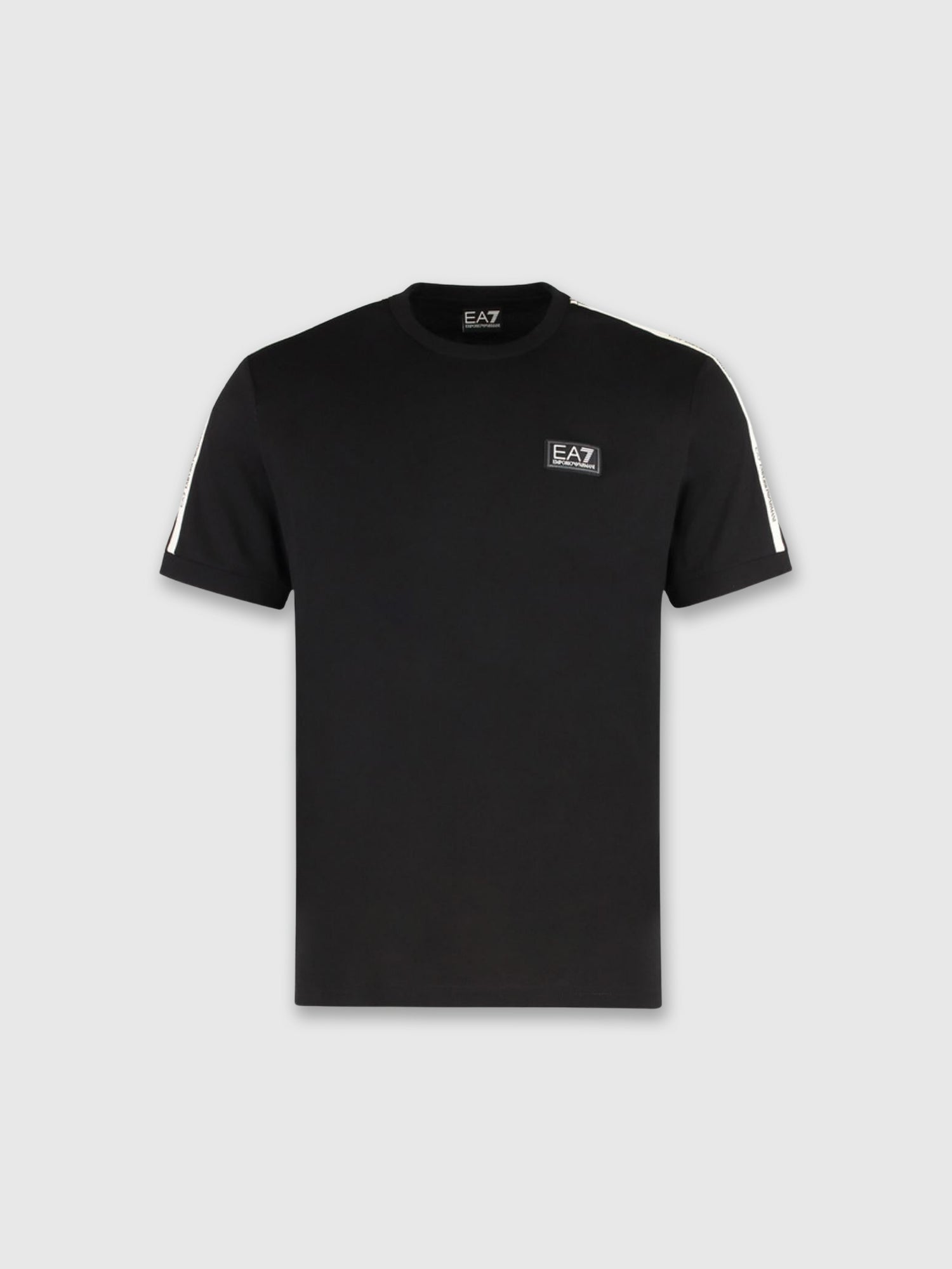 EA7 Emporio Armani Logo Series Cotton T-Shirt Black/White from Saxumo.com