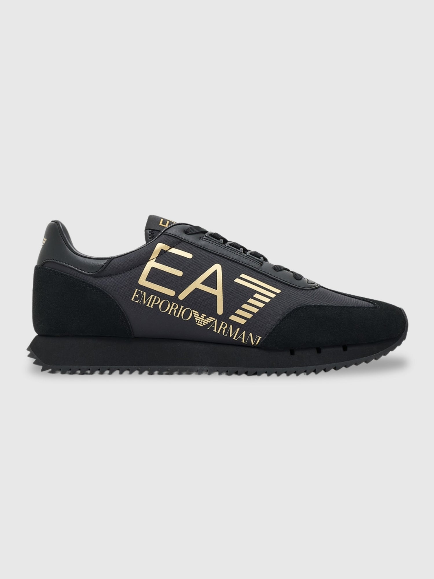 EA7 Emporio Armani Vintage Trainers Black/Grey/Gold from Saxumo.com