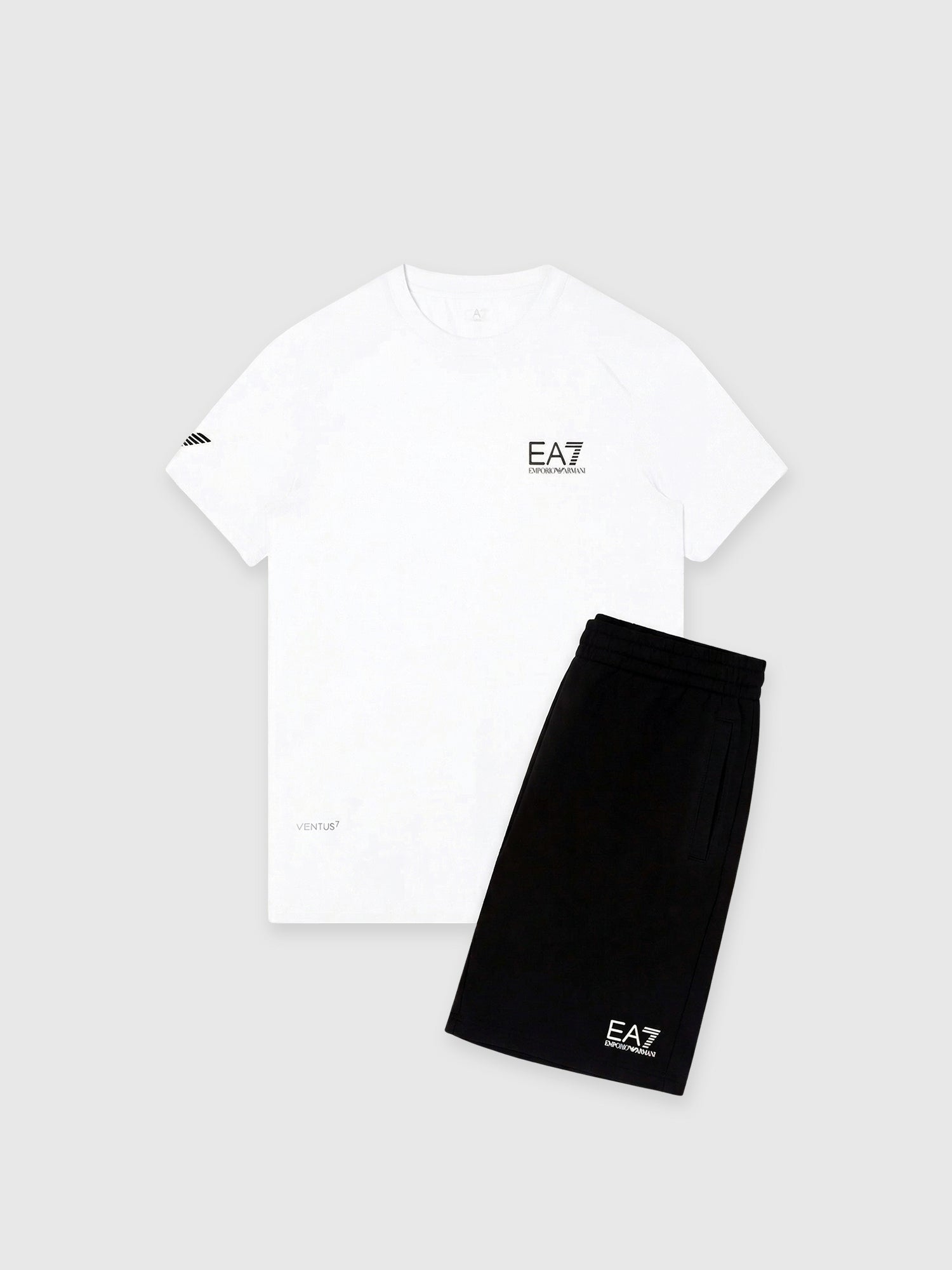 EA7 Emporio Armani Tennis Pro T-shirt/Shorts White/Black from Saxumo.com
