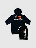 Ellesse SL Gottero OH Bossini Hoodie/Short Set Black