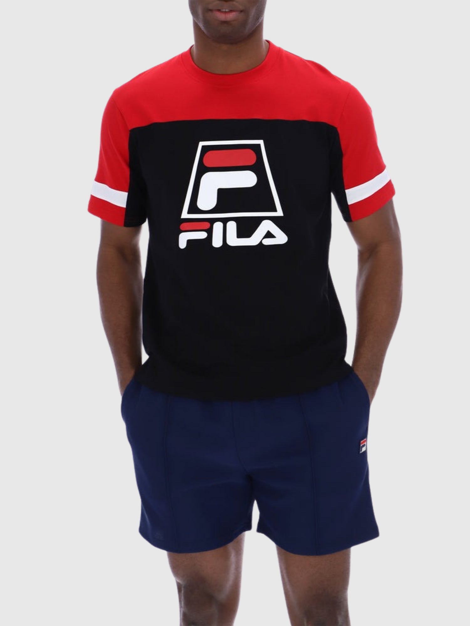 FILA Damon Cut And Sew Tee Red/Black/White from Saxumo.com