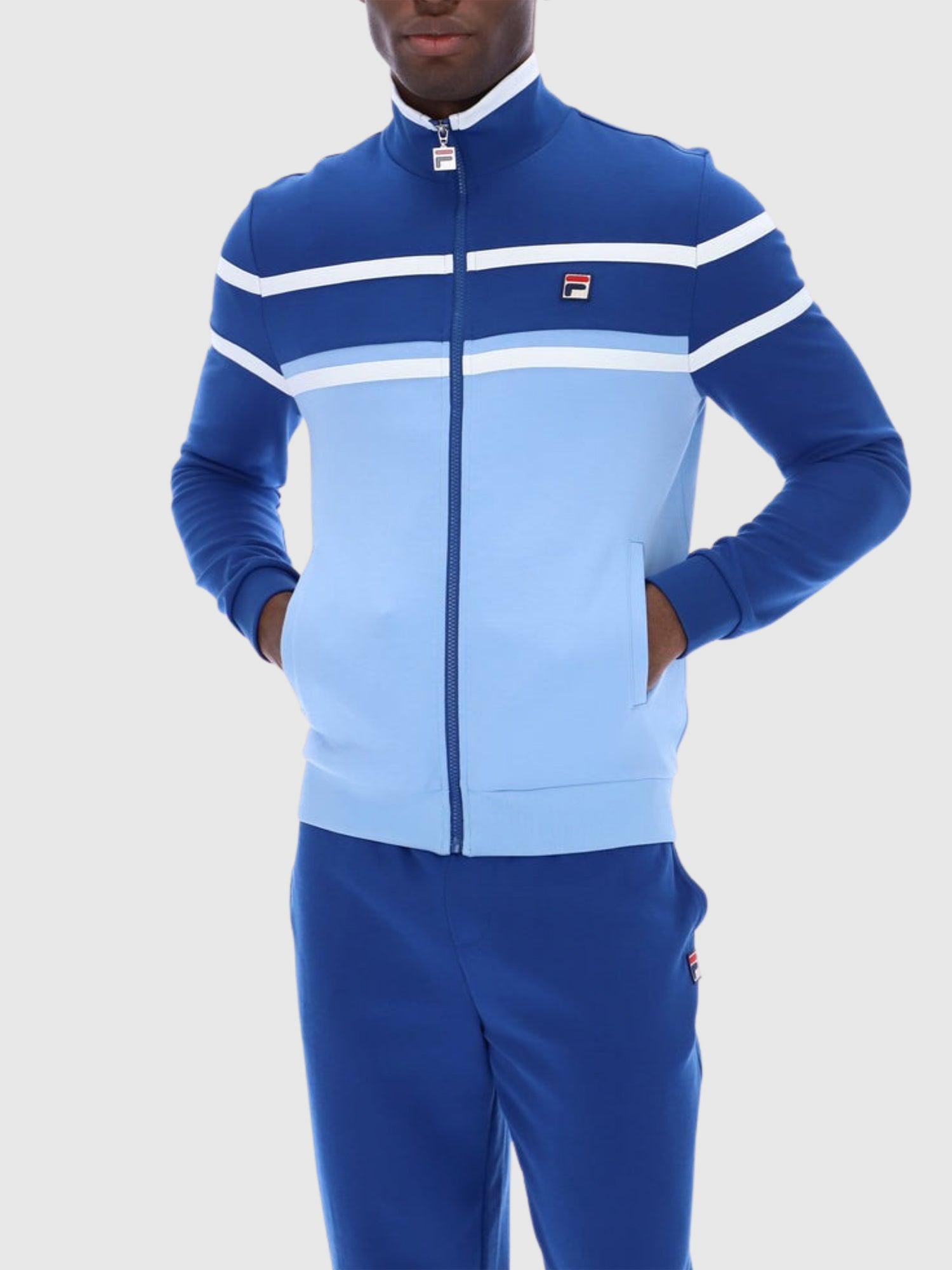 FILA Vintage Giovanni Track Top Frozen Fjord/Limoges/White from Saxumo.com